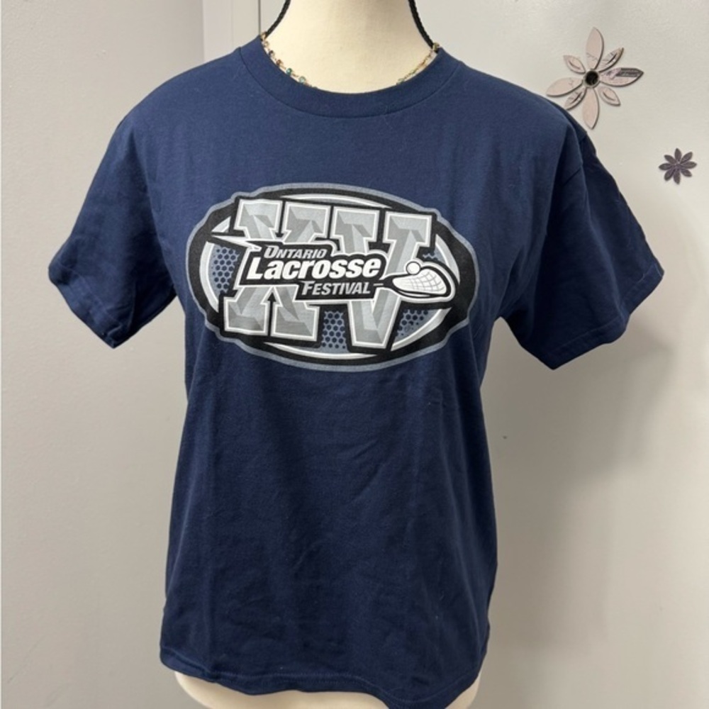 Navy Ontario Lacrosse Festival Unisex T-Shirt M